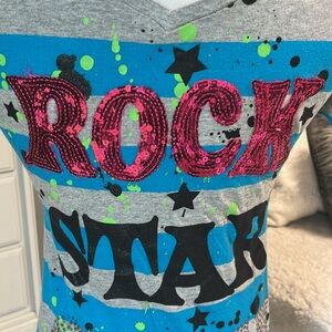 Forever Orchid Rock Star Cotton Short Sleeve Girls 10